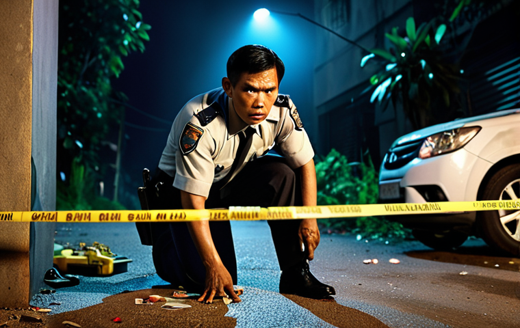 Leading Duo Solving a Crime**

*Prompt:* "Dramatic scene, Thai detective and journalist, intense gazes, investigating a crime scene at night, police tape, cinematic lighting, realistic, 8k"

**